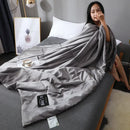 Axyaa Silk Quilted Comforter Queen Size Luxe Satin High End Soft Thin Comforter
