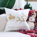Axyaa Embroidered Snowflakes Christmas Cushion Cover