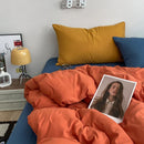Axyaa Cotton Solid Color Four-Piece Bedding Set for Student Dorm