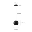 Axyaa Black Circle Pendant Lamp: Nordic Minimalist Bedroom LED Light