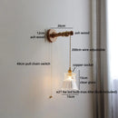 Axyaa Nordic LED Wall Lamp with Flower Shade & Switch, White Ceramic Glass Interior Decor