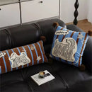 Axyaa Retro Dog Pillow for Head, Sofa, Bed, Lumbar, Leg Support