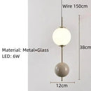 Axyaa Modern Glass Ball LED Pendant Light for Bedroom Dining Kitchen