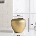 Axyaa Gold Ceramic Ball Vase: Modern Art for Home, Office Decor & Gifting
