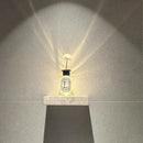 Axyaa Yellow Travertine LED Sconce Modern Minimalist Wall Light for Bedroom Bar Hotel