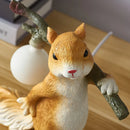 Axyaa Resin Squirrel Table Lamp: Cute LED Night Light Gift for Children