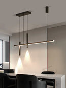 Axyaa Modern LED Strip Chandelier for Restaurant and Bar, Nordic Designer Pendant Lamp
