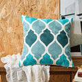 Axyaa Sea Starfish Navy Blue & Yellow Cushion Cover 45x45cm