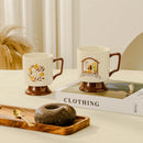 Axyaa Ceramic Tall Milk Mug - Creative Breakfast Coffee Cup