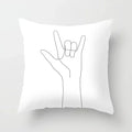 Axyaa Abstract Art Couple Portrait Pillow Cover 45X45CM
