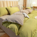 Axyaa Solid Purple Bedding Set - Soft Polyester Bed Linen Twin Queen Full Size