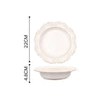 Axyaa French Baroque Vintage Relief Dinner Plate Set.