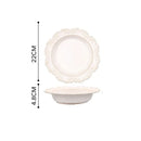 Axyaa French Baroque Vintage Relief Dinner Plate Set.