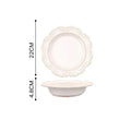 Axyaa French Baroque Relief Dinner Plate Set for Stylish Kitchenware