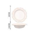 Axyaa French Baroque Relief Dinner Plate Set for Stylish Kitchenware