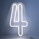 Axyaa Numbers Neon Sign 0-9 with Stand Base - USB Powered Dimmable Light Sign