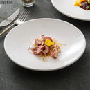 Axyaa Striped Ceramic Plates Set Mixed Usage Circular Tableware