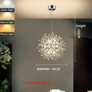 Axyaa Crystal Dandelion LED Chandelier: Modern Firefly Spark Ball Pendant Lamp