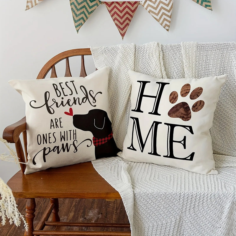 Axyaa Puppy Pattern Printing Pillowcase for Home Decor