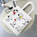 Axyaa Cartoon Dog Tote Bag - Foldable Shoulder Bag for Women and Students