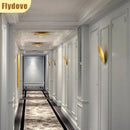 Axyaa Circular Gold Foil Wall Lamp for Hotel Lobby, Living Room, Bedroom - Elegant Atmosphere Lighting