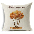 Axyaa Autumn Print Style Thanksgiving Pillow Case - Decorative Plant Cushion Cover