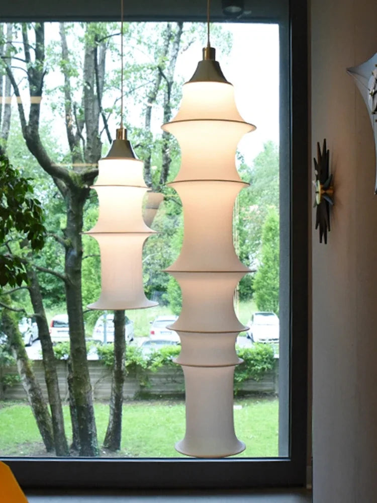 Axyaa Wabi Sabi Cloth Ceiling Lamp living room bedroom chandelier loft home decoration
