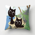 Cat Pattern Cushion Cover for Axyaa Brand Decorative Throw Pillow.