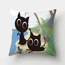 Cat Pattern Cushion Cover for Axyaa Brand Decorative Throw Pillow.