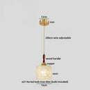 Axyaa Ceramic LED Pendant Light in White with Gold & Copper Accents