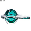 Green Glass Gyroscope Vase by Axyaa - Creative Desk Decoration & Floral Arrangement