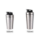 Axyaa Stainless Steel Protein Shaker Bottle with Steel Ball and Scale