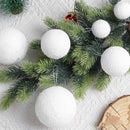 Axyaa White Foam Christmas Tree Snowball Ornaments