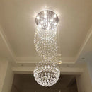 Axyaa Modern Spiral LED Crystal Chandelier for Living Room, Bedroom, Hotel