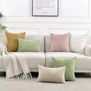 Axyaa Boho Patchwork Corduroy Striped Throw Pillow Covers for Home Decor