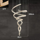 Axyaa Crystal Chandelier Stair Pendant Lamp Living Room Interior Lighting