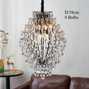 Axyaa Modern Crystal Chandelier Pendant Light for Home Living Room and Coffee Bar