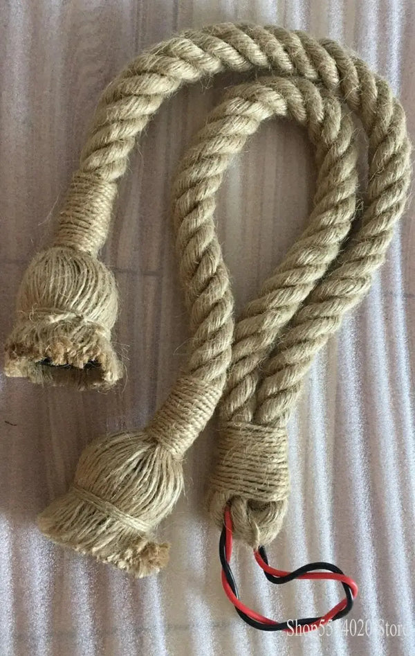 Axyaa Retro Hemp Rope Pendant Lights: Vintage Loft Industrial Kitchen Lighting