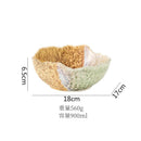 Axyaa Flame-Killed Ceramic Fruit Salad Bowl, Irregular Shape, Molecular Cuisine Tableware