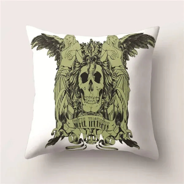 Skull Polyester Pillowcase 45X45CM Axyaa Home Decor Cushion Cover Square Sofa Decor