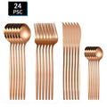 Axyaa Stainless Steel Outdoor Travel Tableware Set - 24pcs