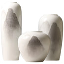 Hand-Painted Landscape Ceramic Vase by Axyaa for Living Room Decoration with Fresh Flowers
