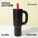 Axyaa Stainless Steel Insulated Mug with Handle and Straw