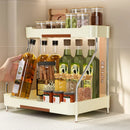 Axyaa Kitchen Storage Shelf for Seasoning Bottles: Narrow Wide Multi-Layer Organizer