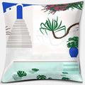 Axyaa Santorini Series Pattern Pillowcase Square Cushion Cover Home Sofa Decor