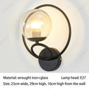 Axyaa LED Glass Wall Lamp Indoor Bedroom Bedside Home Decor Lighting