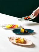 Axyaa Fruit Plate: Art Ceramic Tableware & Dim Sum Plate for High-Level Desserts