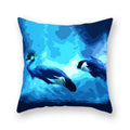 Axyaa Animal Print Pillow Cover - 45x45cm Square Polyester Decorative Cushion
