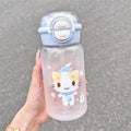 Axyaa Cat Water Bottle with Straw: Cute & Portable for Kids, School, Travel