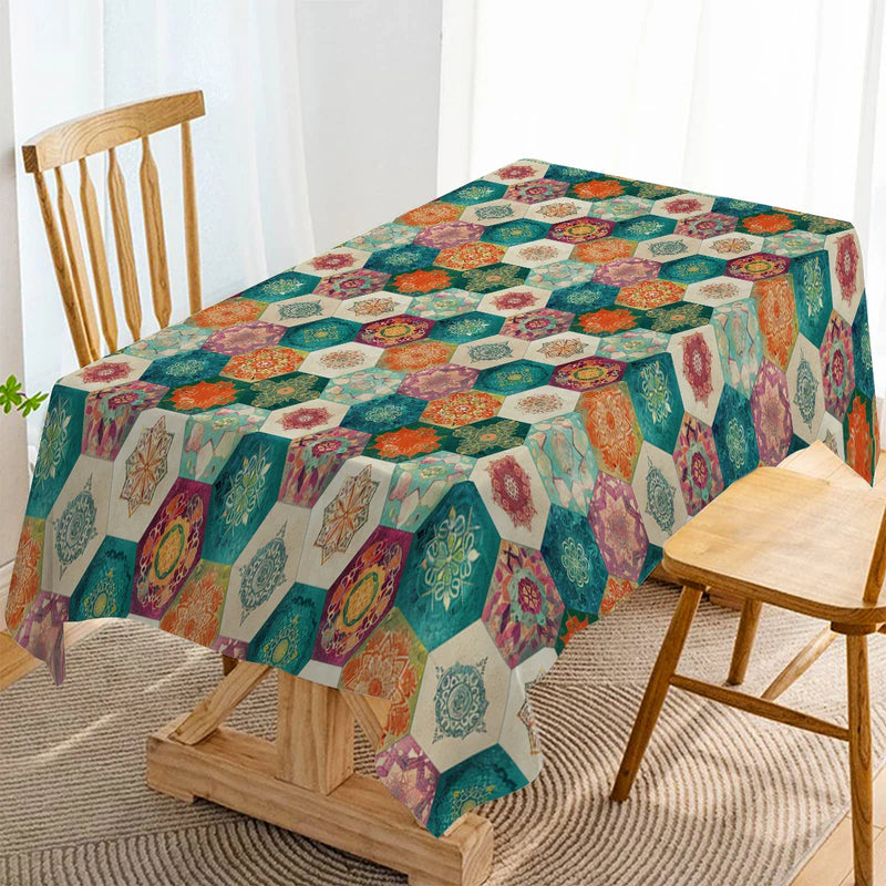 Axyaa Geometric Mandala Bohemia Table Runner - Elegant Dining & Wedding Decor